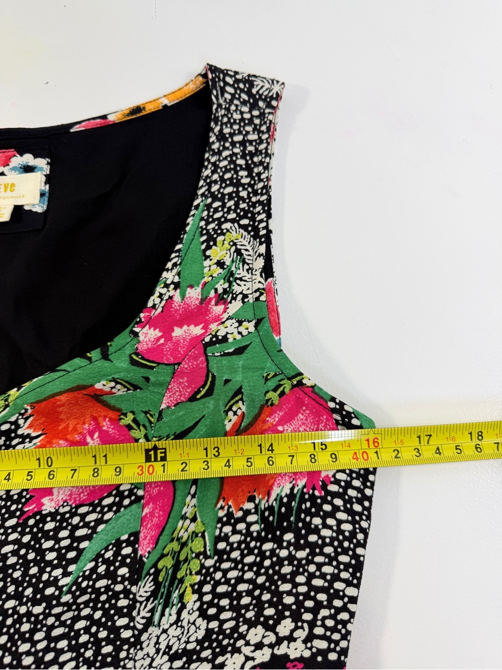 Maeve Anthropologie Black‎ Floral 100% Viscose Midi Sun Dress Sz 4 - Picture 9 of 14